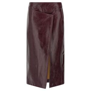 Armarium Bordeaux Cowhide Midi Women's Skirt